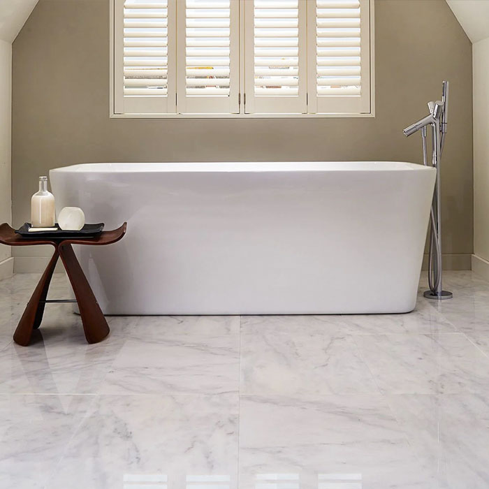 Ibiza Bianco marble floor tiles